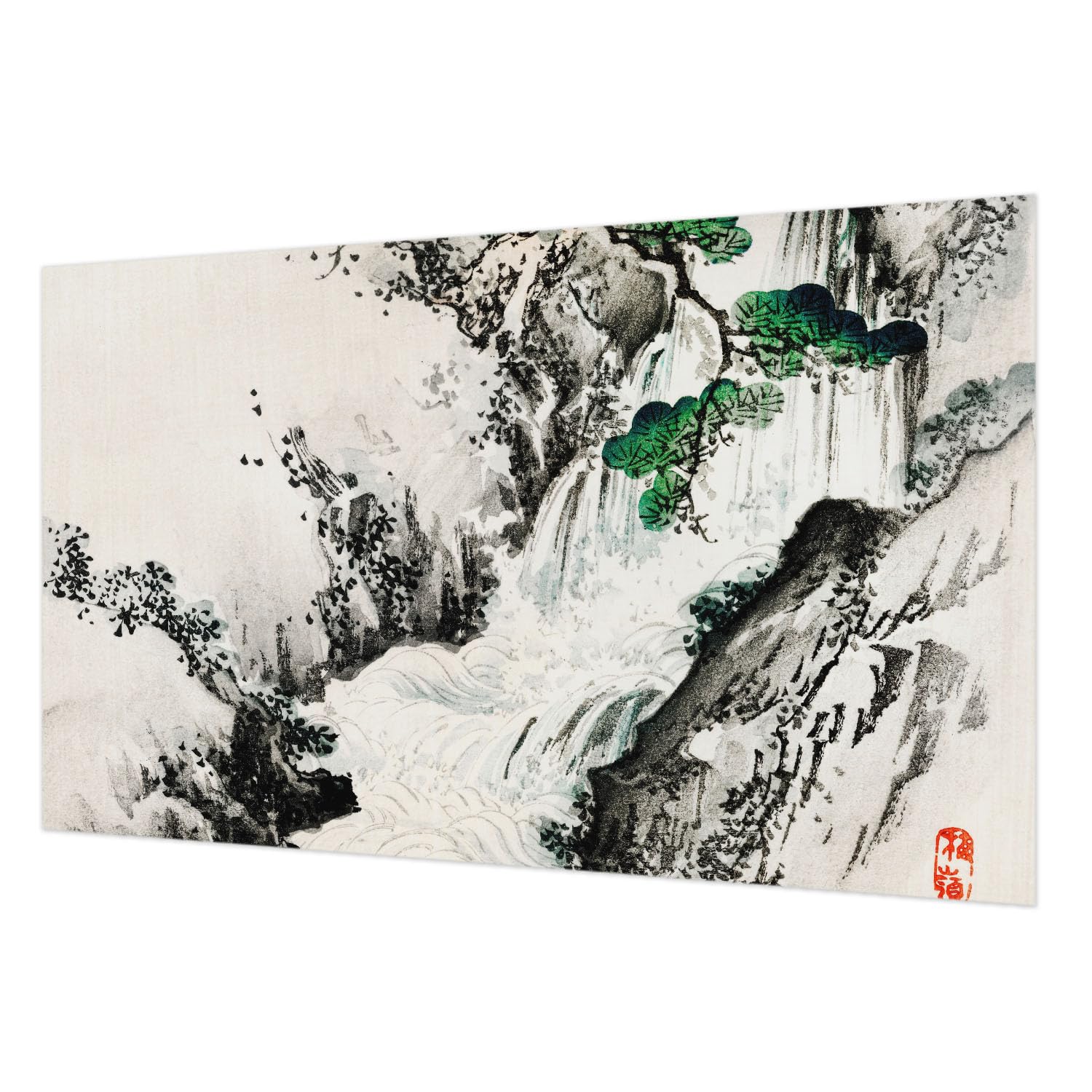 Décor mural intissé de haute qualité avec cascade naturelle réaliste