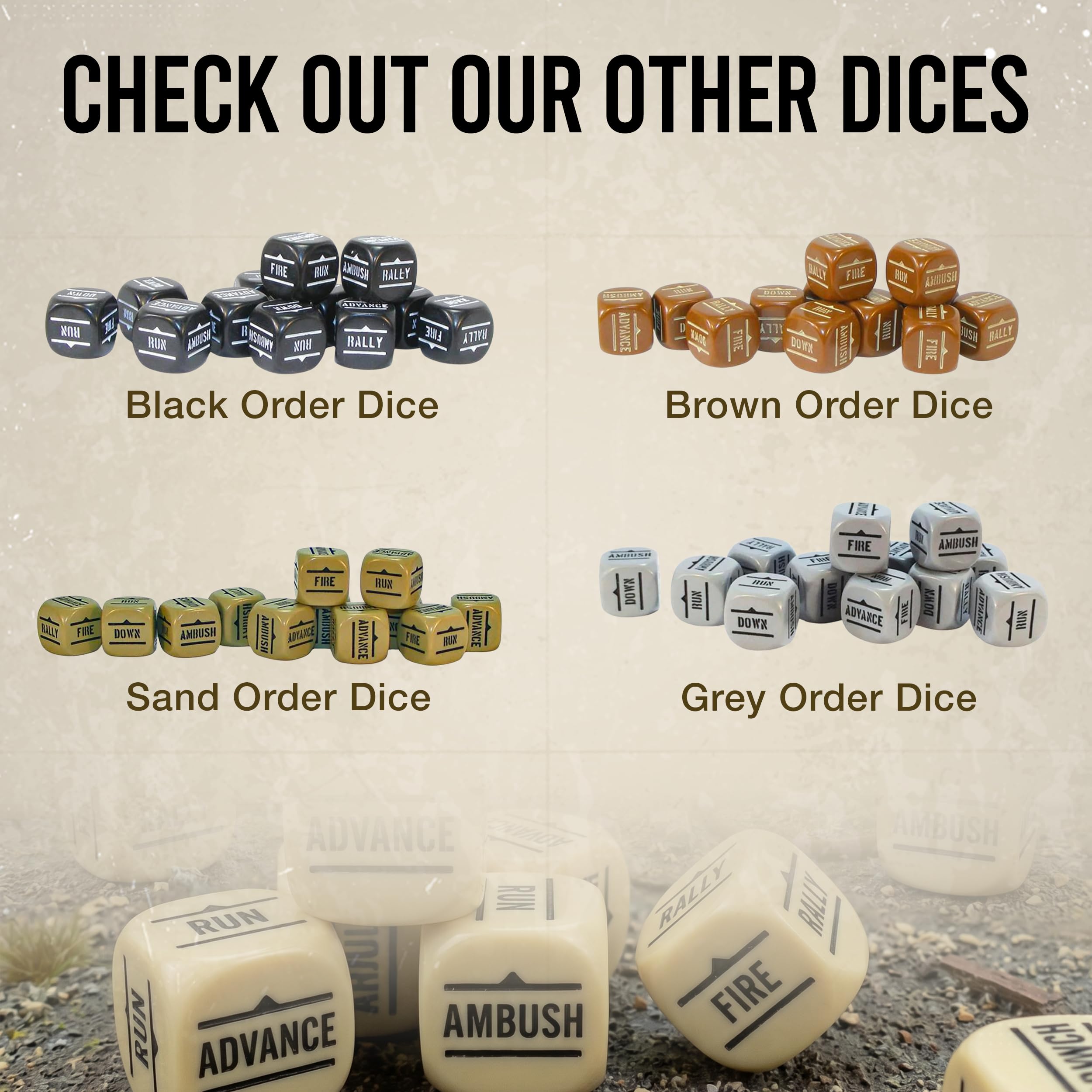 Ordina Dadi per Bolt Action (Sabbia) di Warlord Games