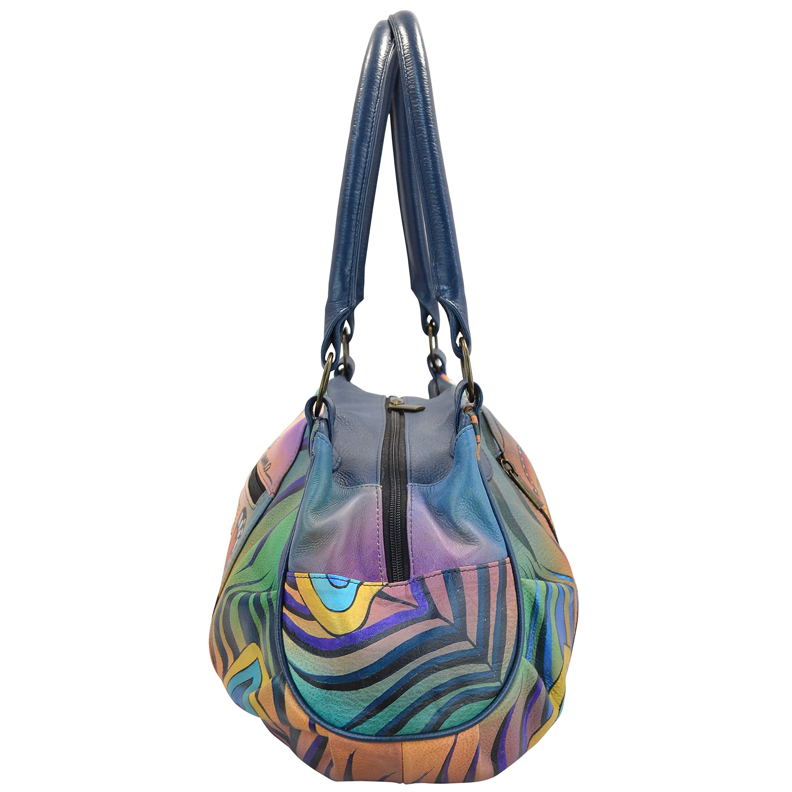 Anna by Anuschka womens 8064 Top Handle Handbag, Flying Peacock, One Size US
