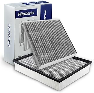 Cabin & Engine Air Filter Combo (CF10285 + CA10755) | Fits Toyota Camry Avalon Sienna Highlander V6 & Lexus ES350 RX350 NX 2011-2020 | Carbon 2-Pack Set