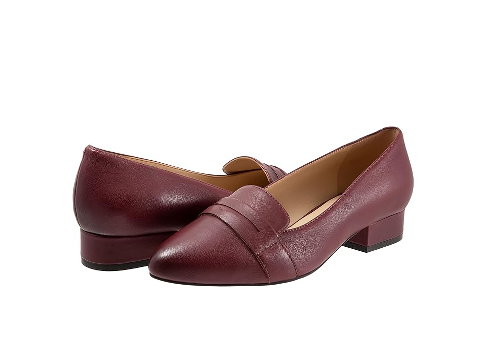Trotters Joelle (Burgundy) Women's Shoes INTERNATIONAL SHIPPING