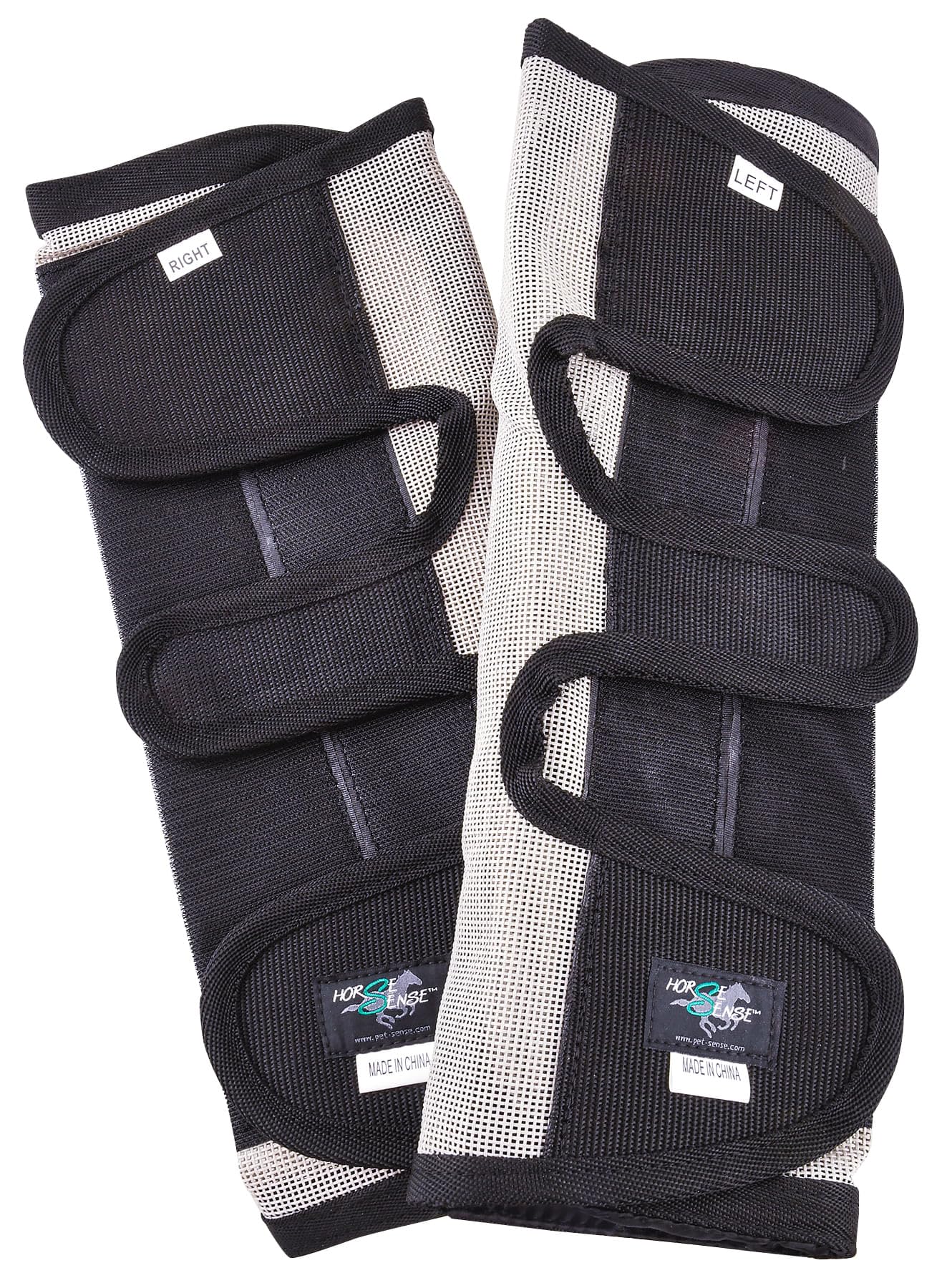 Horse Sense Fly Leg Wraps | Gray/Black | Full Pair