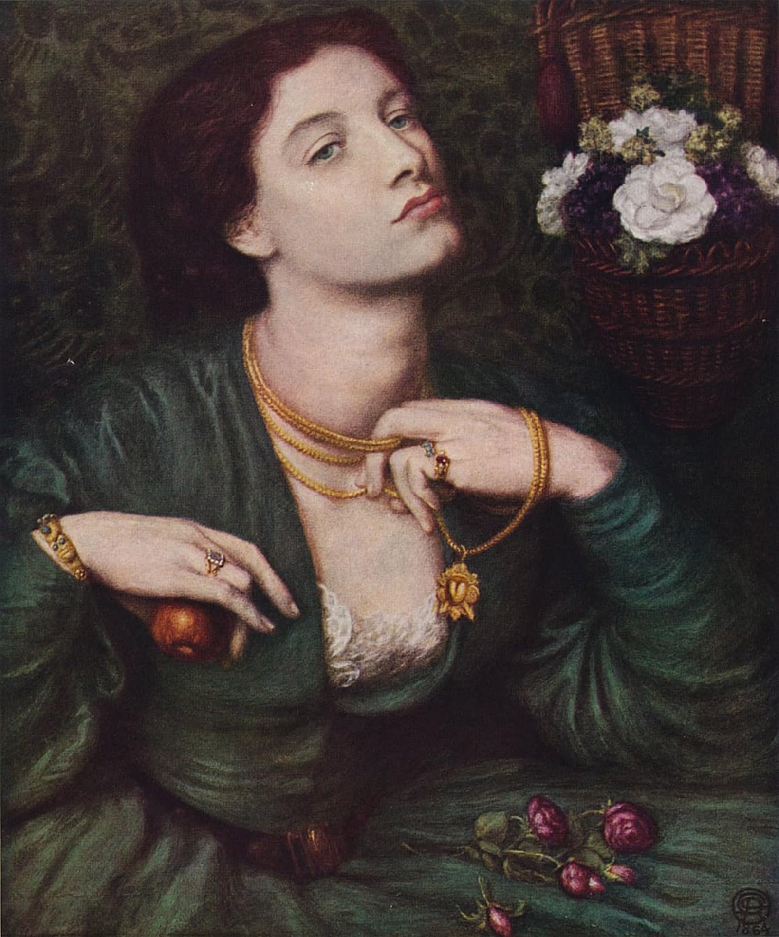 ARTXLXXBN Famous Print Painting Colorful Art Print Monna Pomona by Dante Gabriel Charles Rossetti Canvas Art Decorations for Home Decor 60x90cm