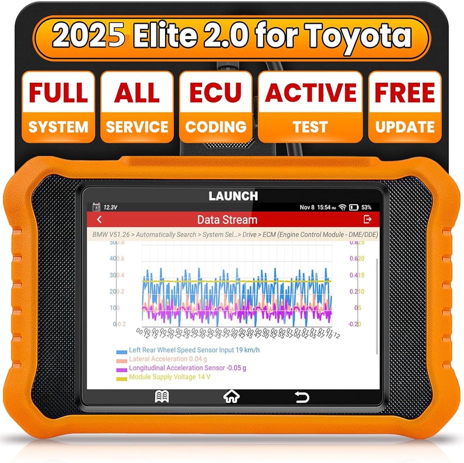 2025 LAUNCH Creader Elite V2.0 fit for Toyota Lexus Bi-Directional Scan Tool