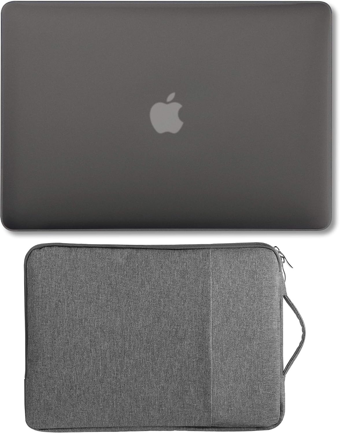 GMYLE MacBook Air 13 Inch Case A1466 A1369 Old Version 2010 2017 and 13 13.3 Inch Handle Carrying Sleeve Bag 2 in 1 Set (Grey)