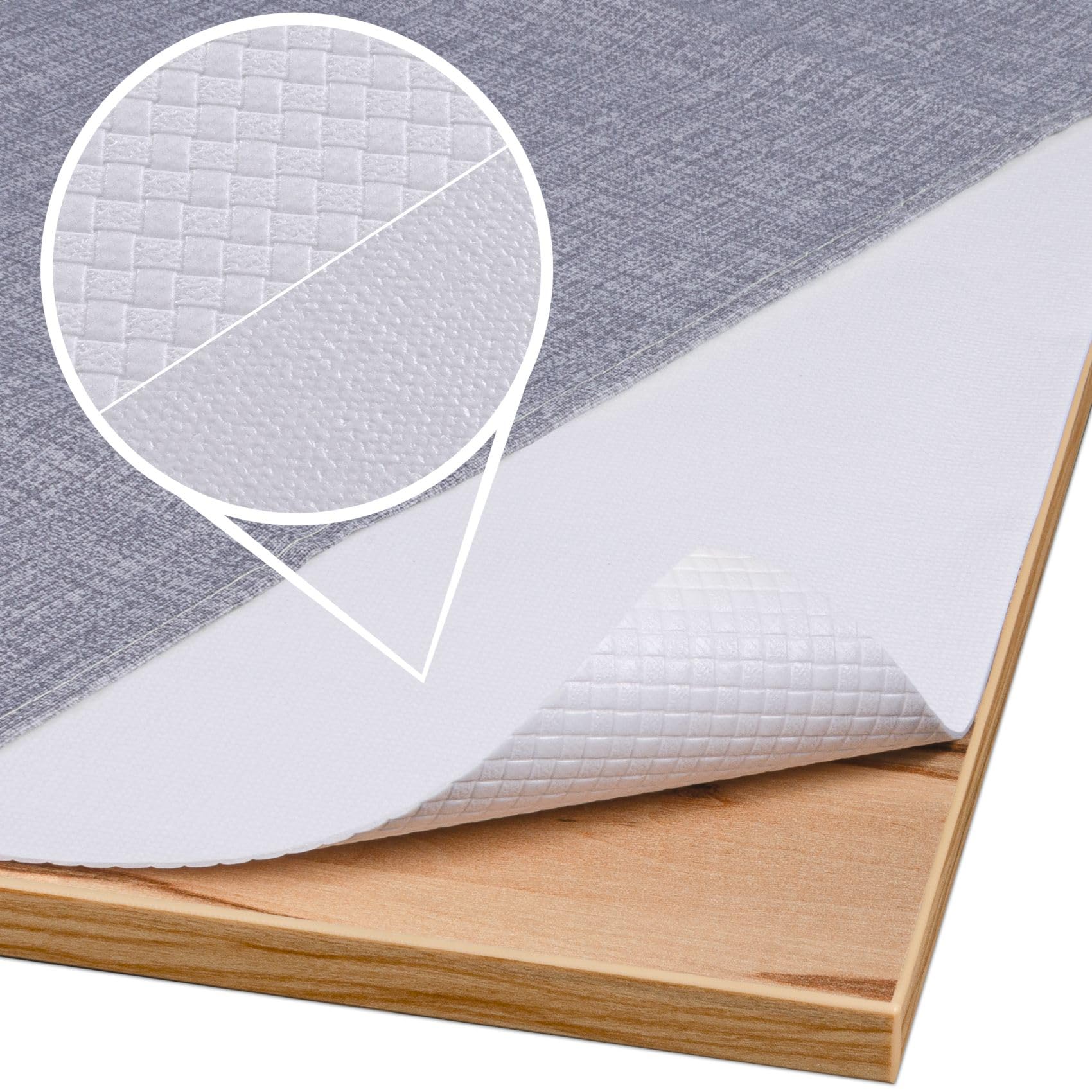 ANRO Tischschoner Tischdeckenunterlage Tischpolster Unterlage Tischdecke Meterware Schutzunterlage Tischschutz Molton Größe Wälbar mit Muster 2mm Unterseite gummiert 280 x 138 cm