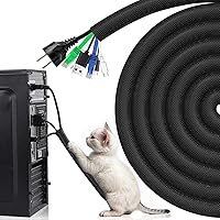 Vista 9 de AGPTEK Funda de cable, telar de alambre automotriz, resistente al calor, cubierta de protección de cable de tubo de manga dividida trenzada