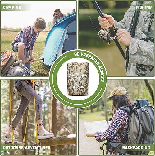 Miniatura 4 de Kit de primeros auxilios Scout Plus con gasa AllaQuix Stop Bleeding IFAK personal para camping, senderismo, supervivencia Incluye todos