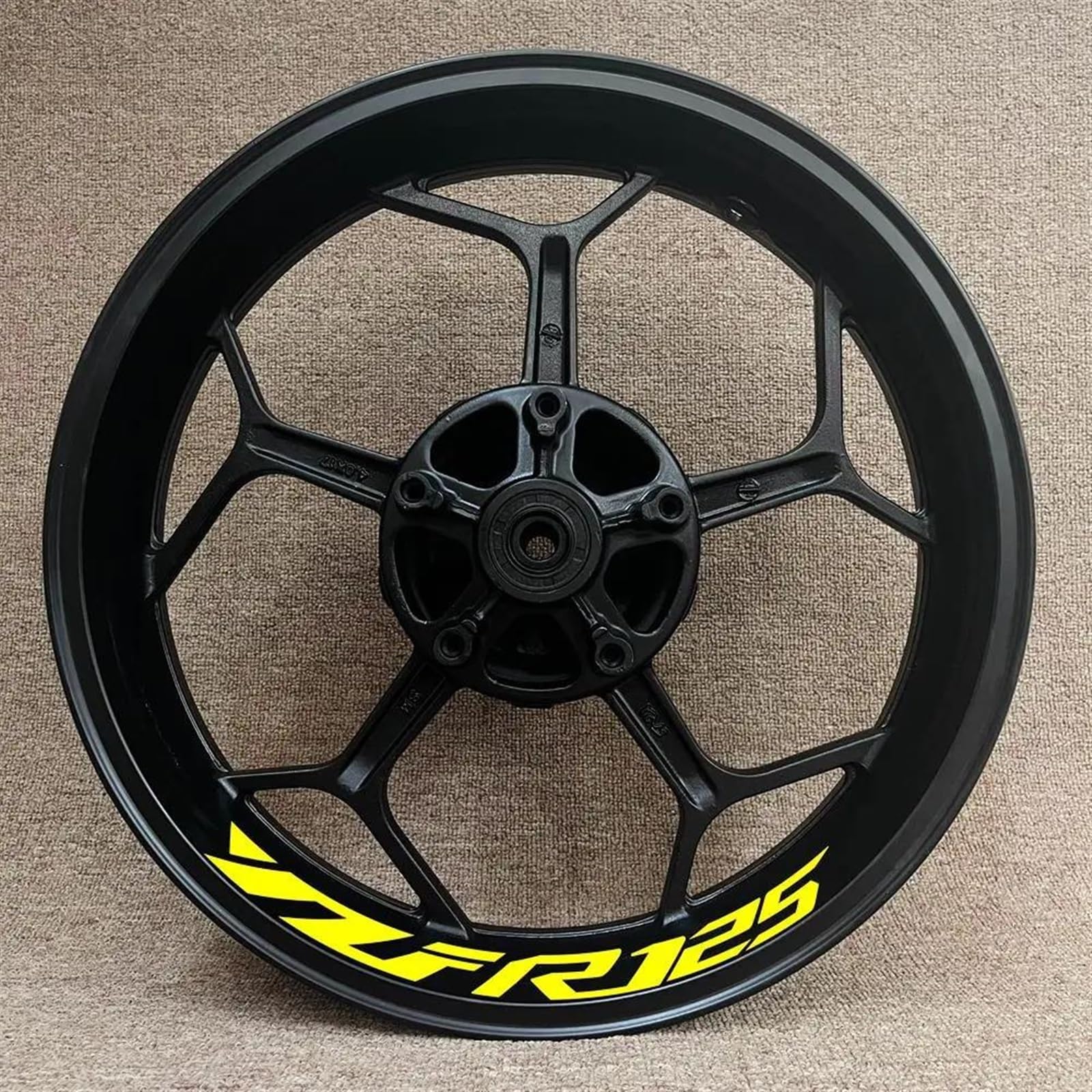 Stickers Motorcycle Wheel Stickers Reflective Rim Motorbike Waterproof Decals for YZF R125 YZFR125(Style 15)