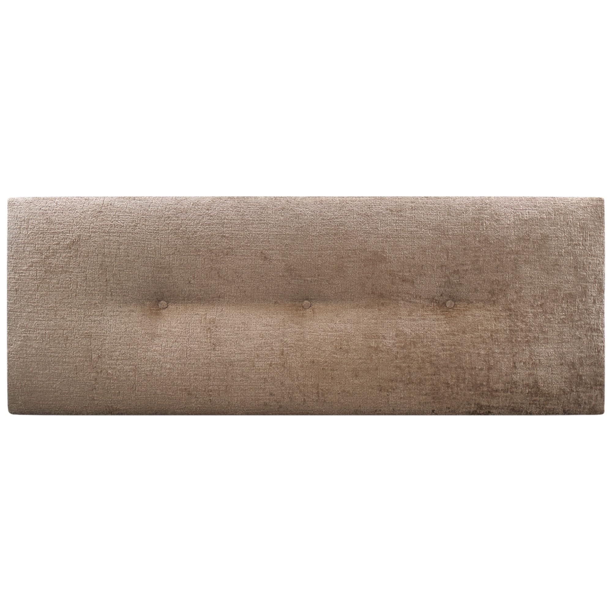 DHOME Tête de lit en Laine Naturelle avec Boutons Tête de lit tapissée Chambre à Coucher Literie tapissée Winter Luxury (Leine Brune, 160x50cm (150/160))