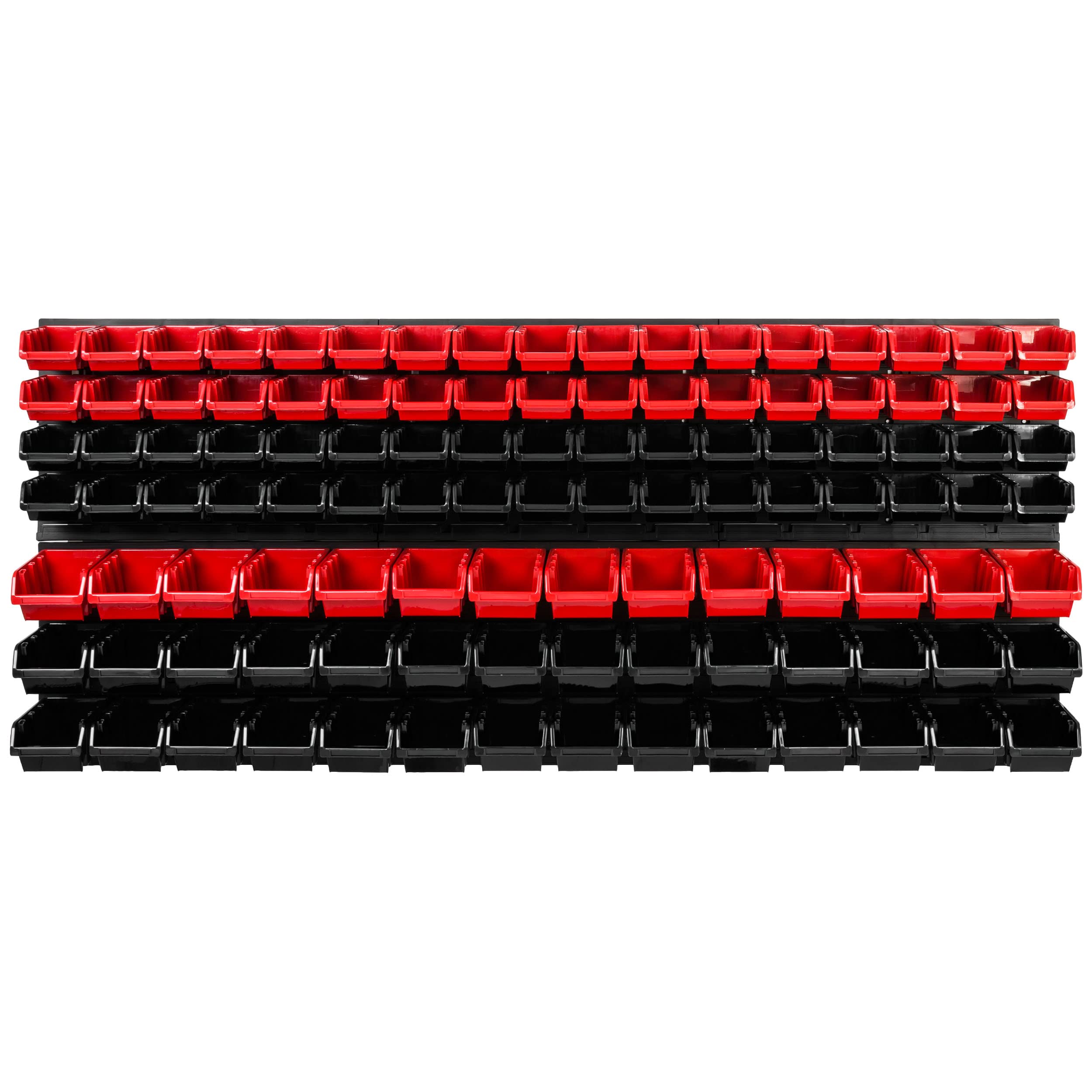 SimpleThing Lagersystem Werkstattregal | 172 x 78 cm | 110 stck. Box | Wandregal mit Stapelboxen - Wandplatten Extra Starke Schüttenregal Warkzeuglochwand Lagerregal Garage Regal