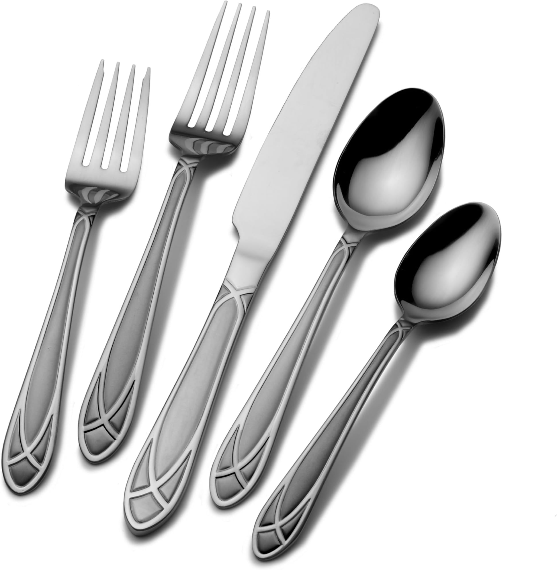 International Silver Mirage Frost 20-Piece Stainless Steel Flatware Set, Service for 4