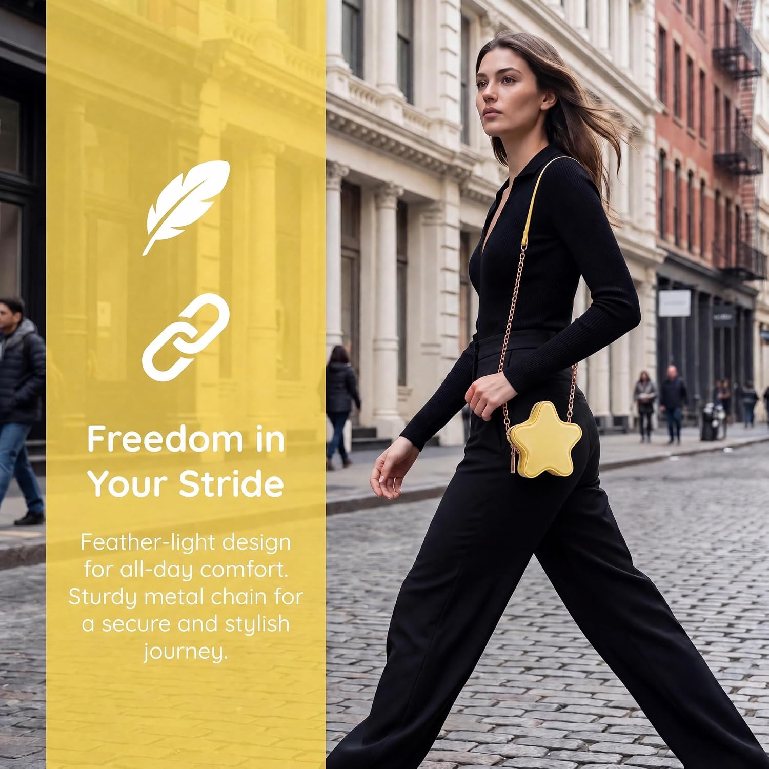 Yellow Star Purse, Star Crossbody Bag