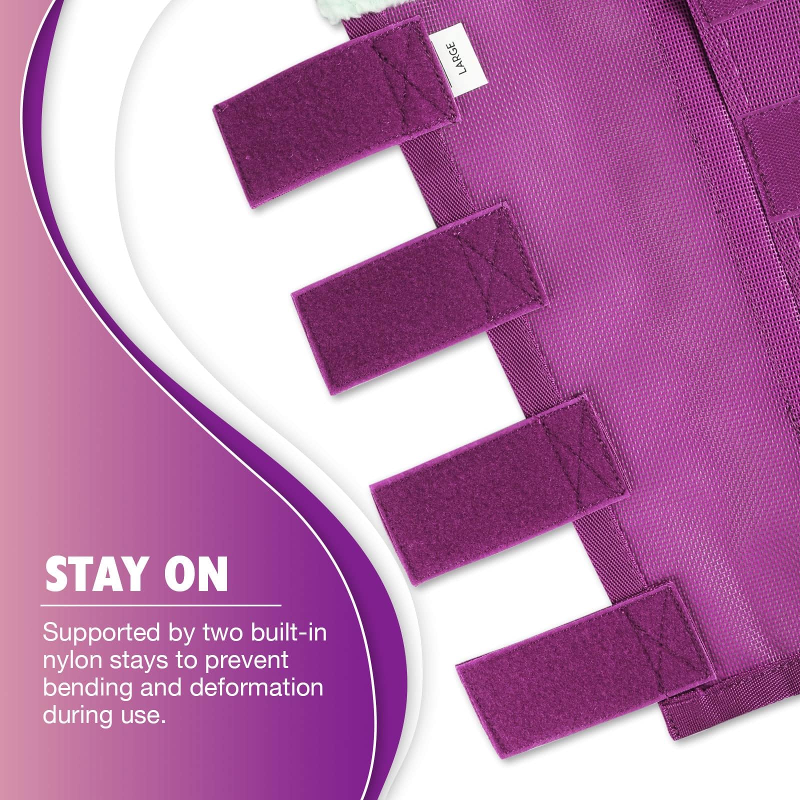Harrison Howard Lot de 4 guêtres anti-mouches en maille fine Violet Taille L