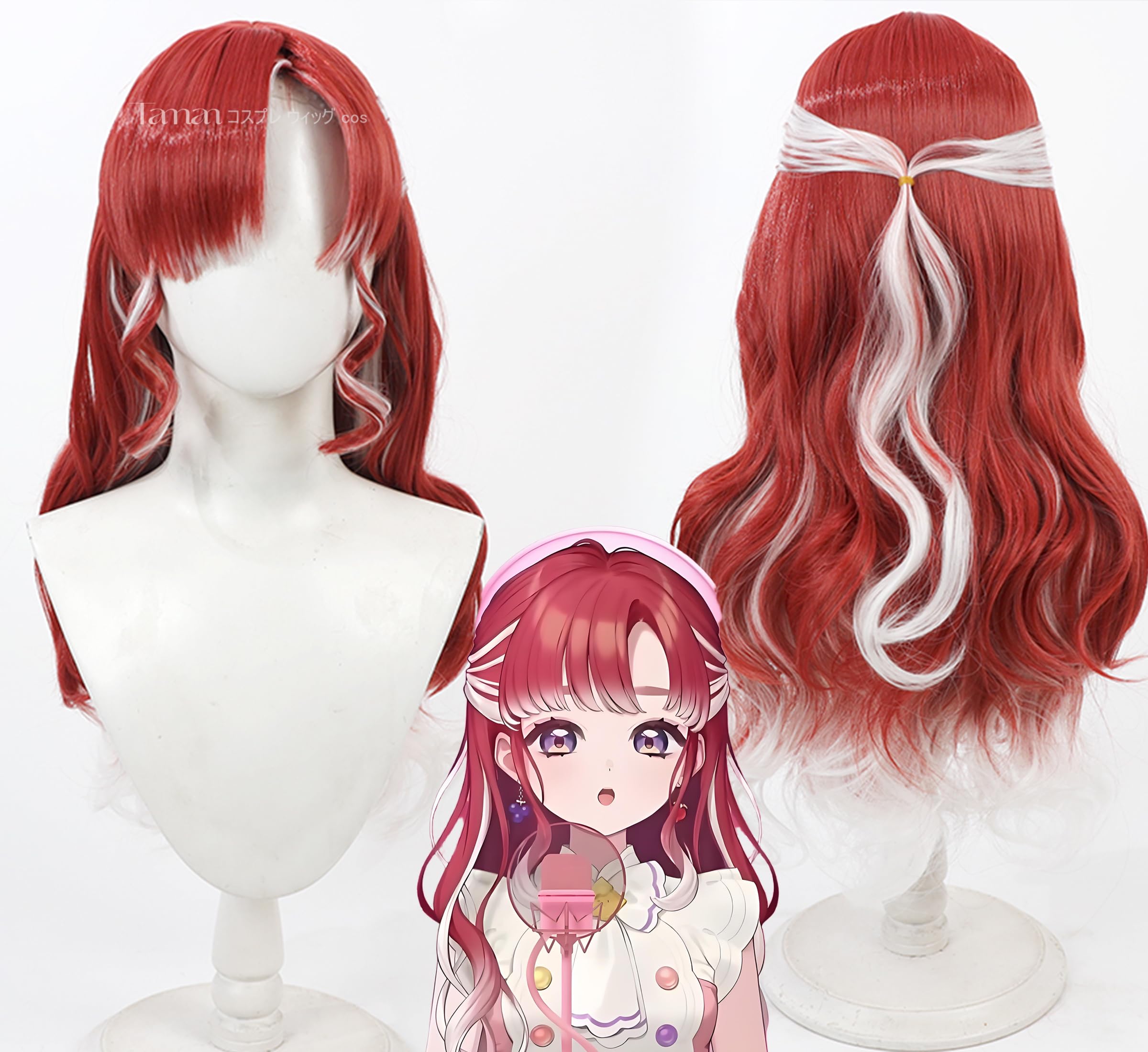 Amazon.co.jp: 早乙女ベリー ウィッグ かつら コスプレウィッグ 髪