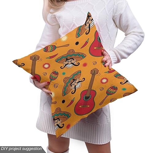 Miniatura 642 de Lunarable - Tela para amantes de perros de The Yard, patrón divertido de animales de dibujos animados en posiciones caprichosas estirando y Beige y