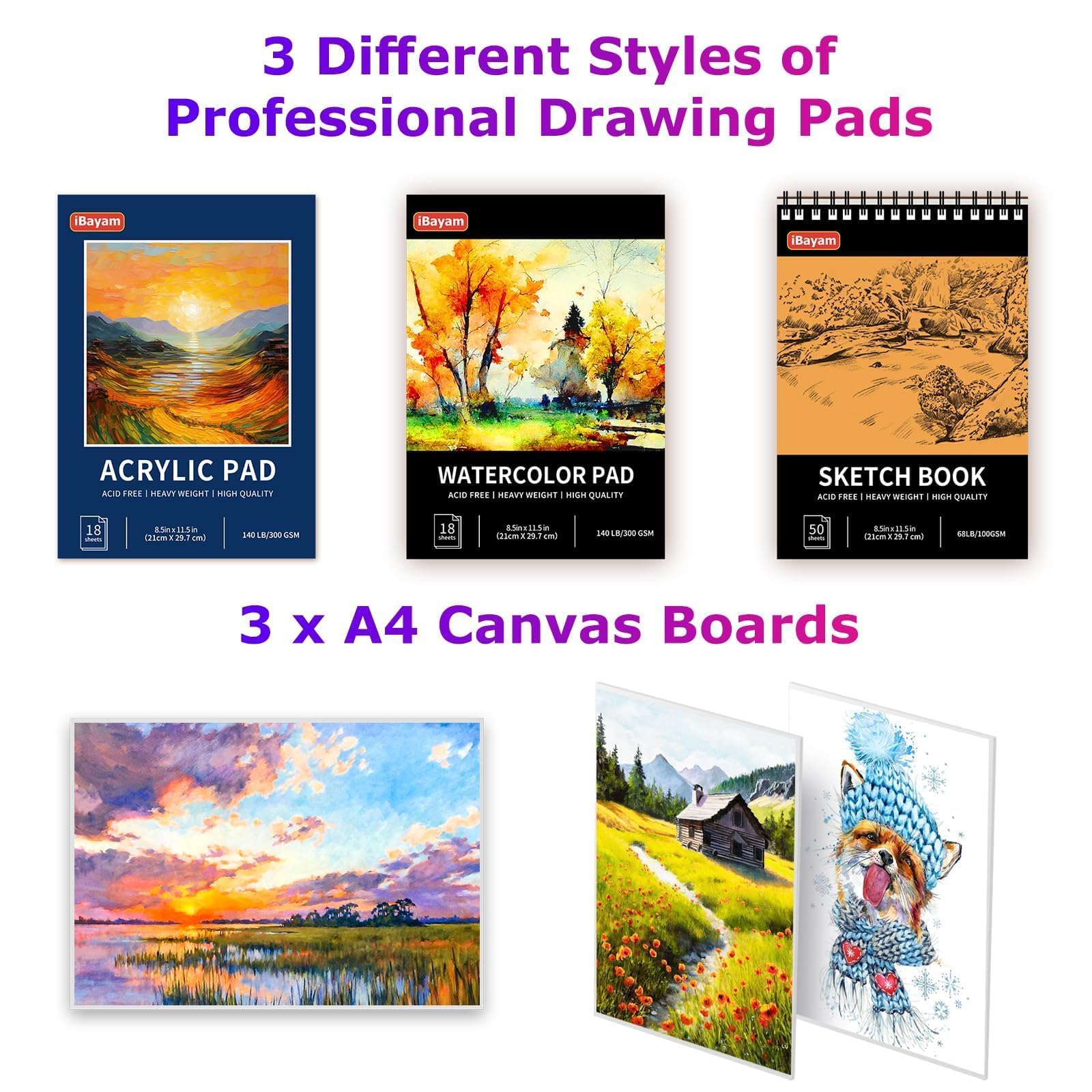 Deluxe Art Kit: 195-Piece Drawing & Painting Supplies -5 Deluxe Art Kit: 195-Piece Drawing & Painting Supplies -5