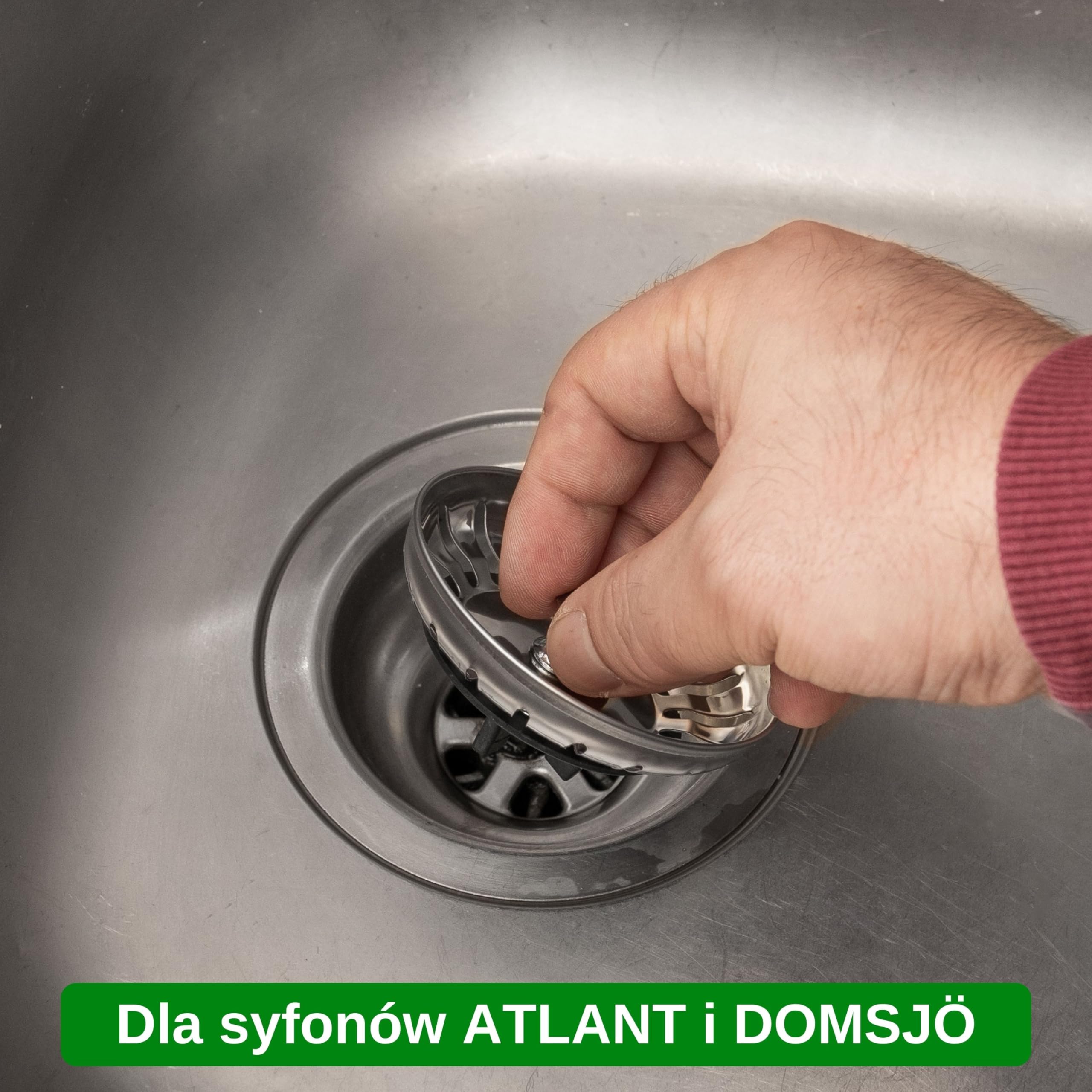 Koszyk sitka do zlewozmywaka, 2 szt, Ø 79,3 mm, kompatybilny z syfonami IKEA ATLANT i DOMSJÖ, koszyk sitka z gumową uszczelką na trzech nóżkach, część zamienna do zlewozmywaka Atlant i Domsjö