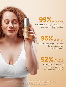 NING DERMOLOGIE Vitamin C Serum with Niacinamide & Ethyl Ascorbic Acid: Brightening, Moisturizing Face Serum for Dark Spots | Hyperpigmentation & Anti-Aging Treatment | Korean Synergy Formula 1.01oz