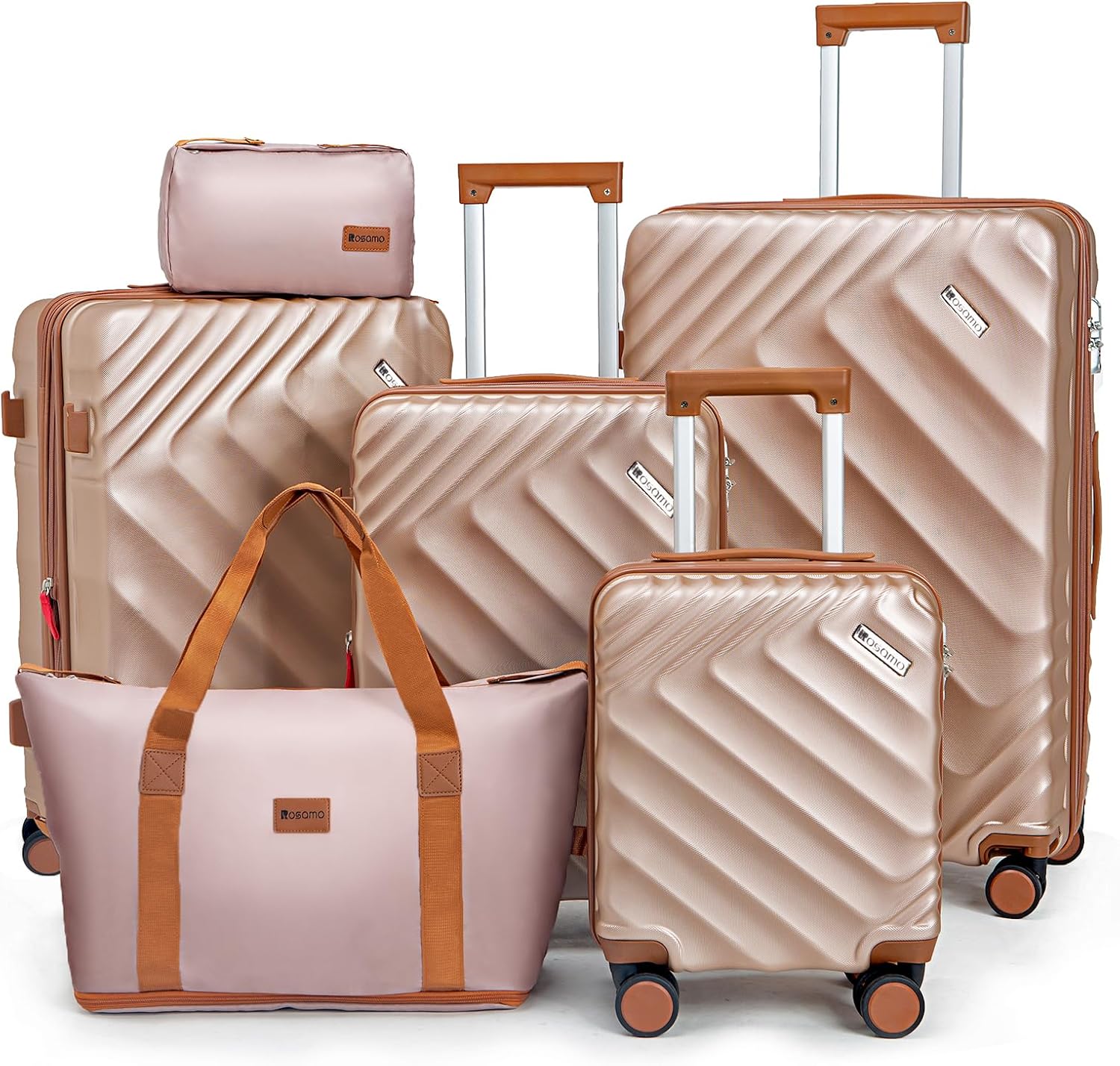 Rosamo 6 Piece Expandable Luggage Set 20/24/28 Inch