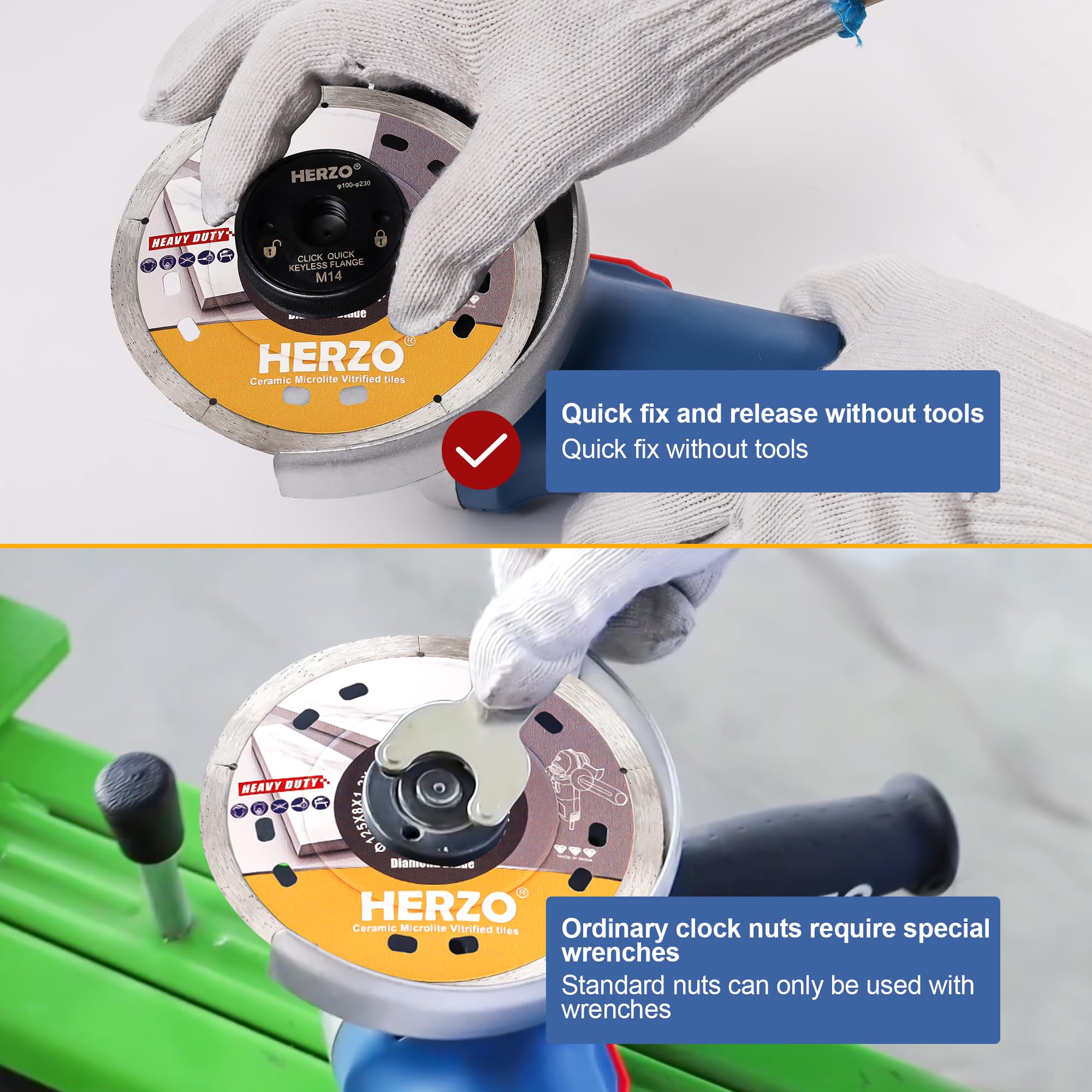 Dado S&r Dado Flangia Serraggio Rapido M14 Per Smerigliatrici - Compatibile Con Tutte Le Marche Dado Fisaggio Dischi - Foto 5