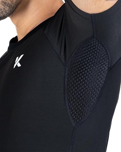 Miniatura 4 de Kewlioo - Camisa de traje de sauna para hombre, chaleco de compresión de sudor que atrapa el calor, faja moldeadora, chaqueta versátil para hacer