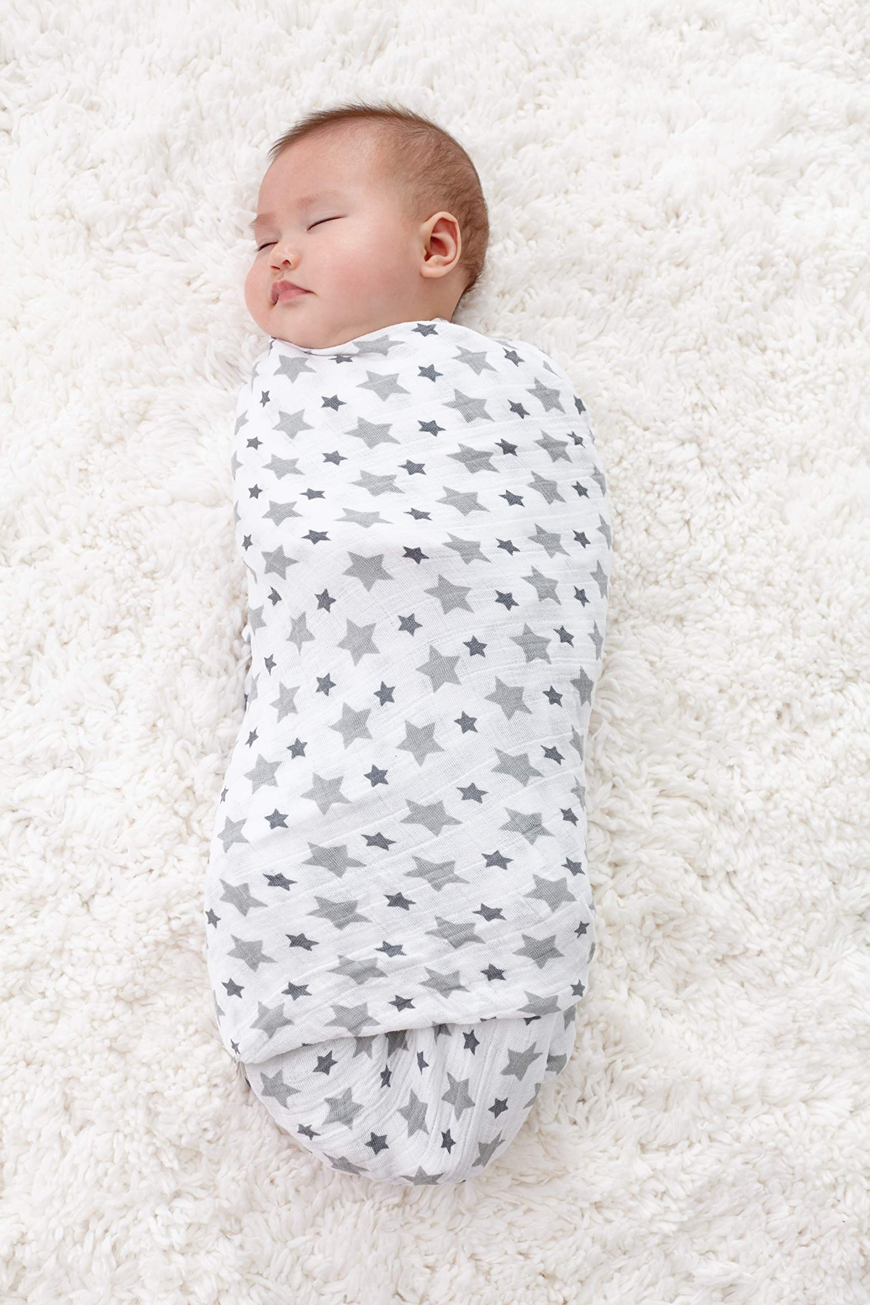 Aden + Anais, Panno multifunzione per neonato in mussola di cotone, grandi dimensioni, set da 2 pz.