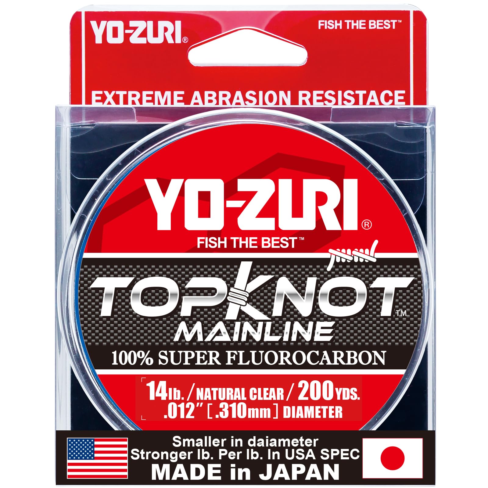 Yo-Zuri Topknot Mainline 1000Yds 14LB (0.310mm) Natural Clear