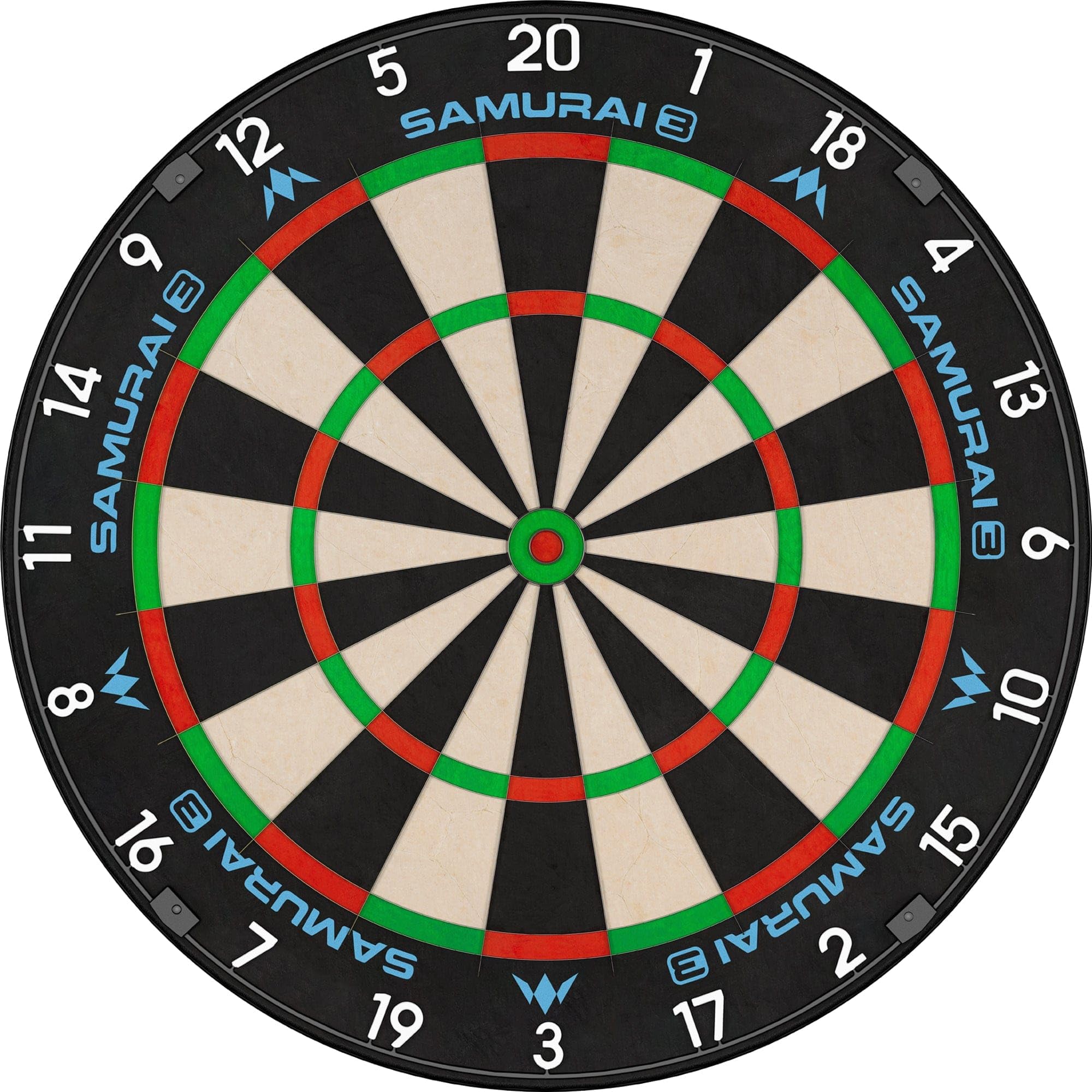 Mission Darts | Samurai 3 | Professional Bristle Dartboard | Knife Wire | Black Number Ring