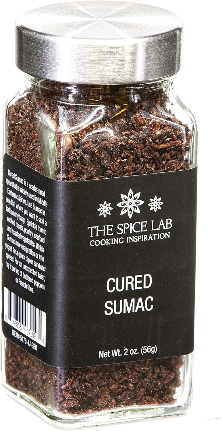 The Spice Lab Sumac Cured Sumac 2 oz Jar All Natural OU Kosher Non