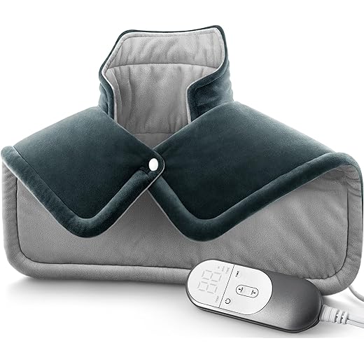 Weighted Heating Pad, Extra Large Neck and Shoulder Heat Pad, Back Pain Relief Heat Pads, Gifts for Women, Men, Dad and Mom Christmas, Birthday, Father's Day & Mother's Day Warm Gifts, 23'' x 17''