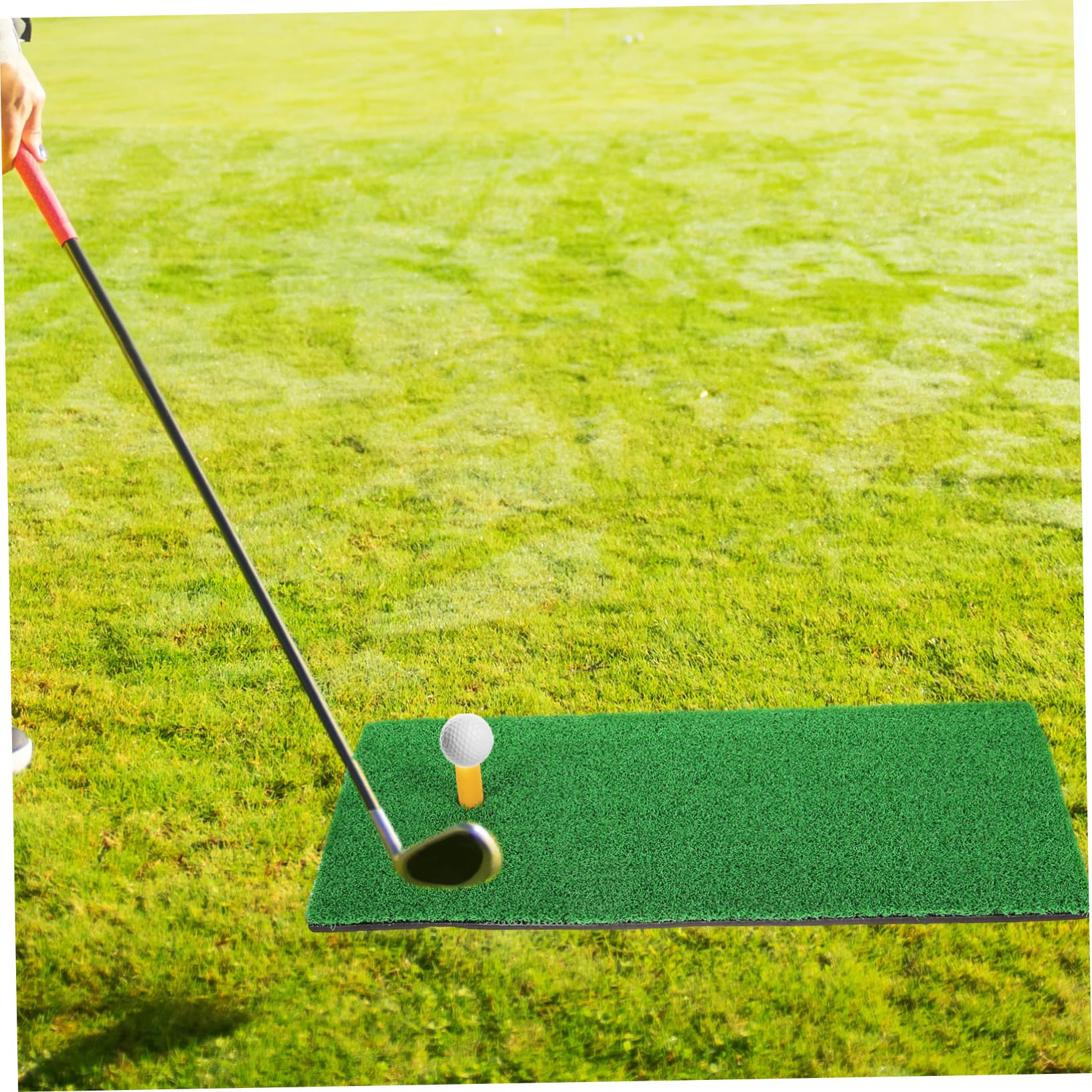 Balacoo Realistic Turf Golf Practice Mat 1 Set/3pcs Indoor Hitting Mats Portable Design for Beginners Advanced Players
