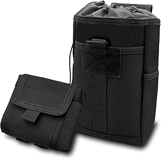 Molle Dump Pouch, Roll-Up Drawstring Magazine Utility Pouch, Folding Dump Bag, Military Utility Belt Ammo Pouch - Chelvvg