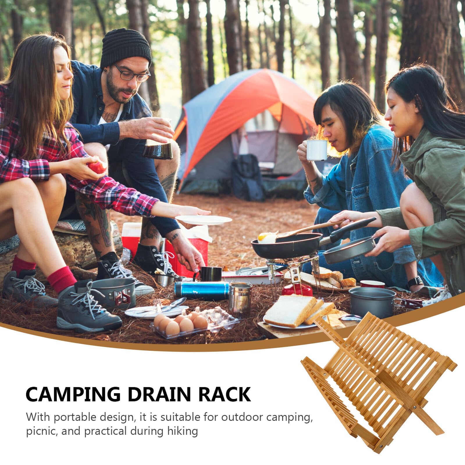 Toyvian Faltbares Abtropfgestell für Outdoor Camping, Tragbar