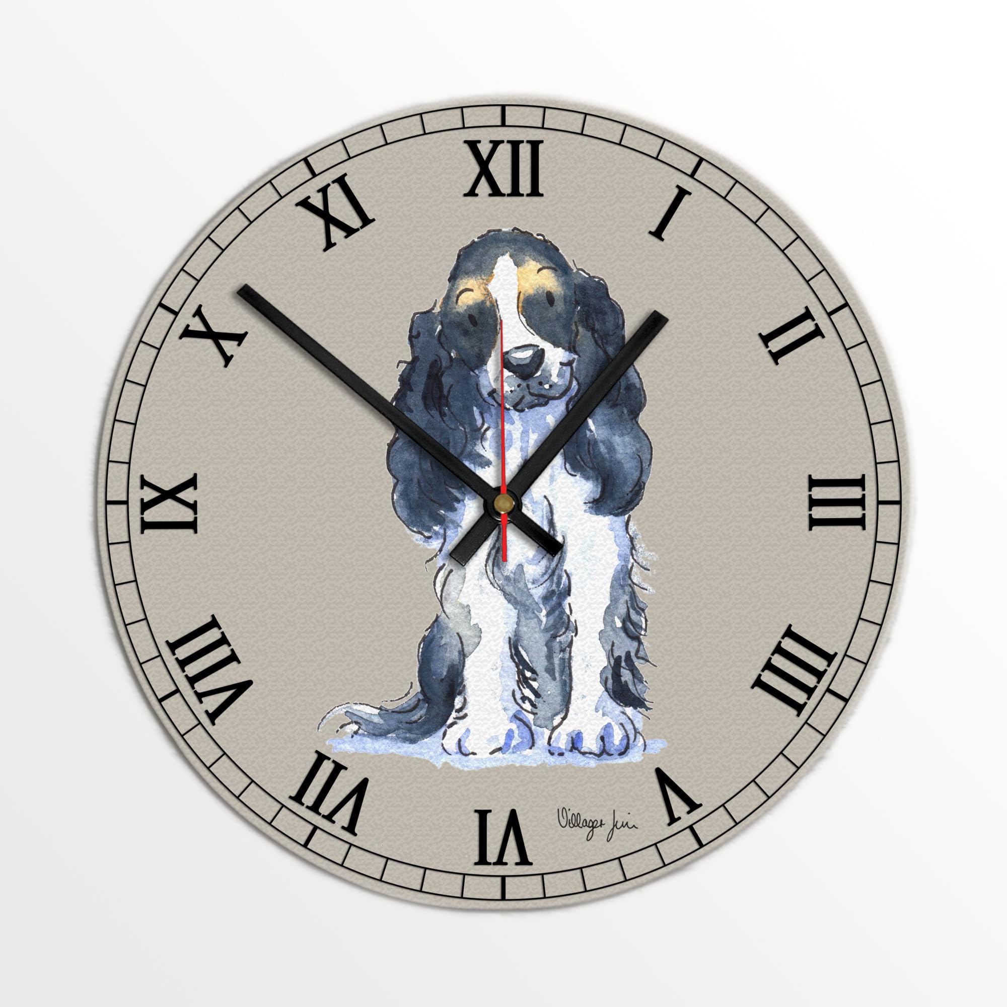 Image Industry Cocker Spaniel Clock - Glass Clock - Wall Clock - Dog Lovers - Dog Gift
