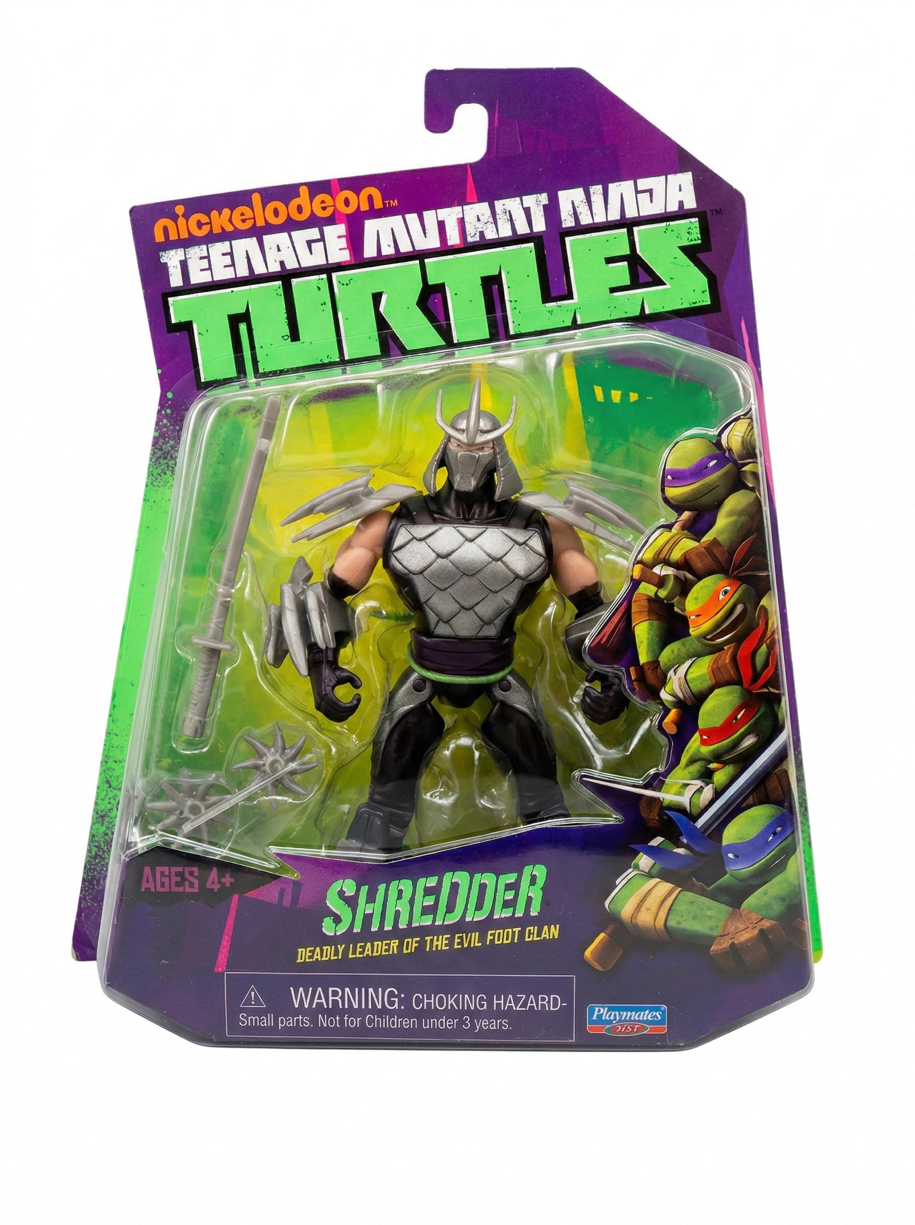 teenage mutant ninja turtles Nickelodeon Shredder Action Figure, Deadly Leader of Evil Foot Clan, Ages 4+