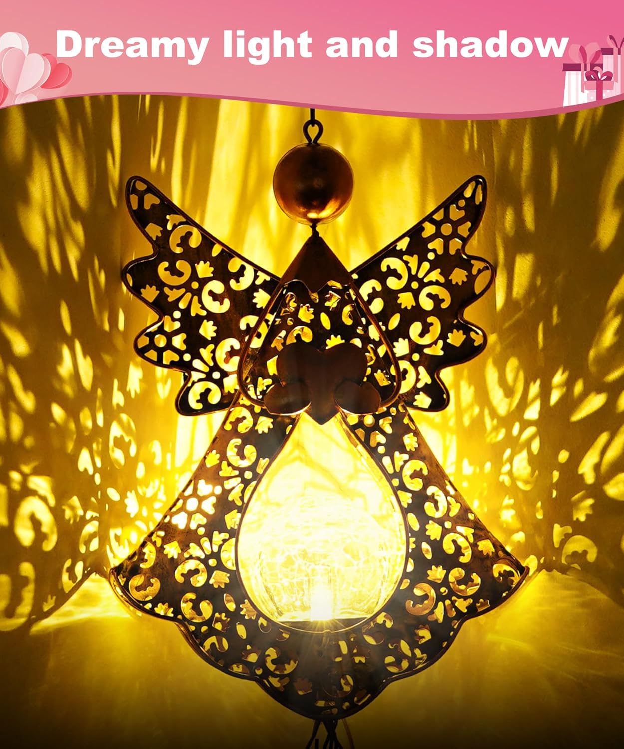 Wind Chimes Outdoor Indoor Decor: Melodious Valentines Day Gifts for Her Wife Women Mom Grandma Birthday - Weatherproof Metal Outdoor Decor Easy Hanging for Garden Patio Tree Window Memorial - Image 8