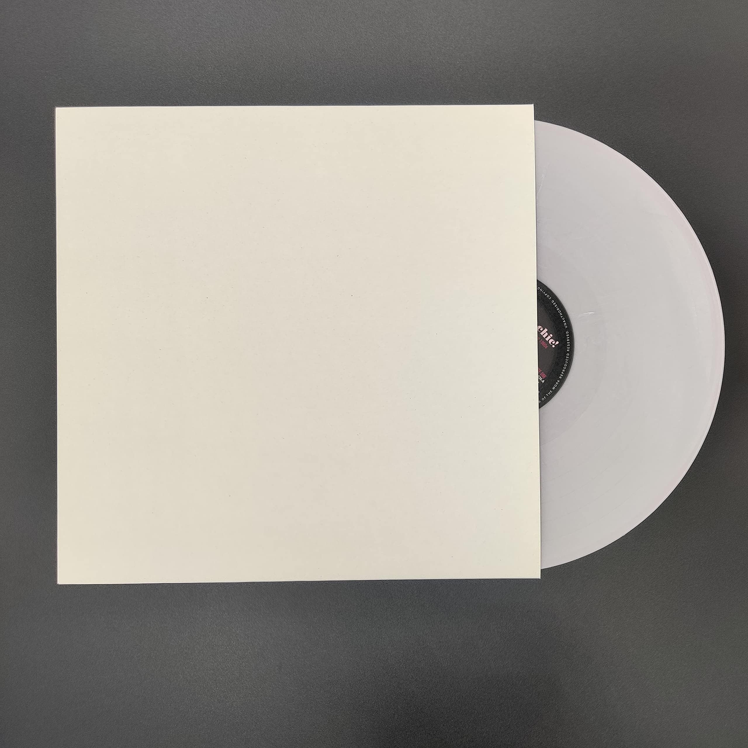 – 12" White Card Record Sleeve 3mm Jacket Matt (5)