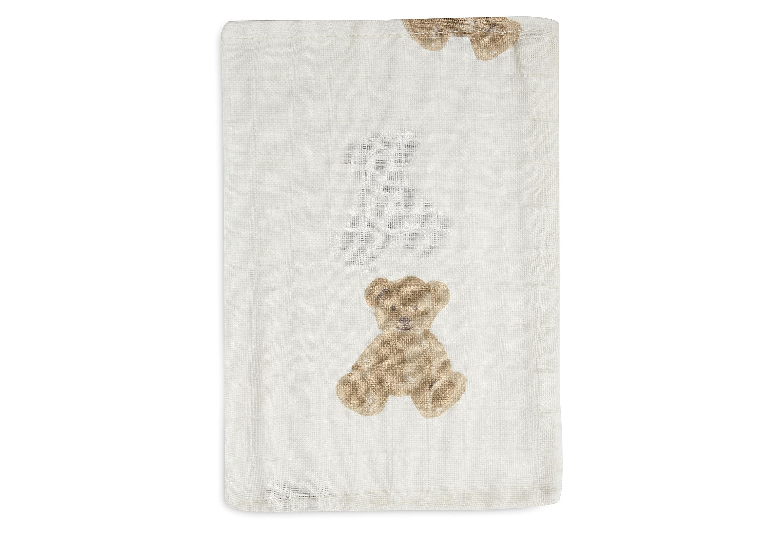 Teddy Bear bawełniana rękawica do mycia z gazy, 3-częściowy zestaw Jollein