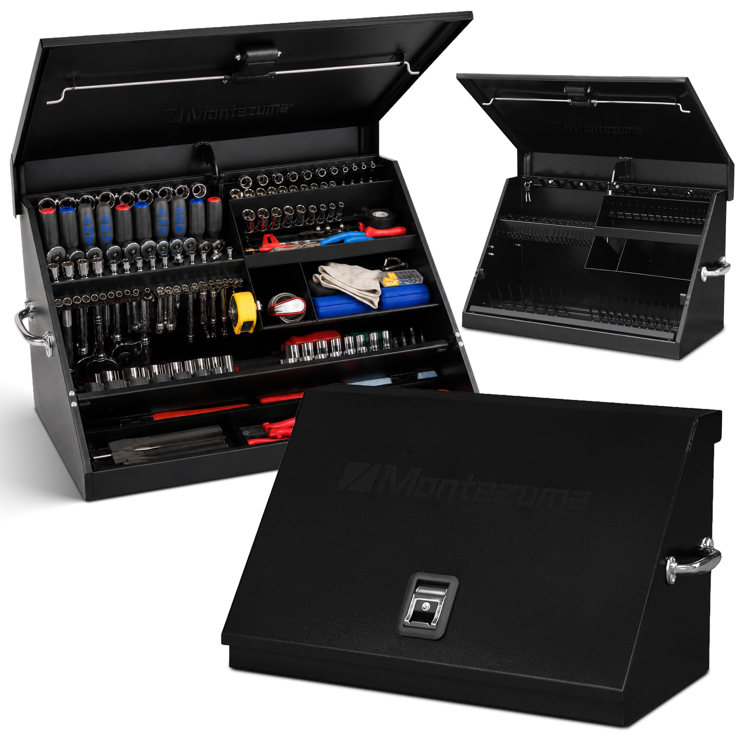 Photo 1 of Montezuma – ME300B – 30-Inch Portable TRIANGLE Toolbox – Multi-Tier Design