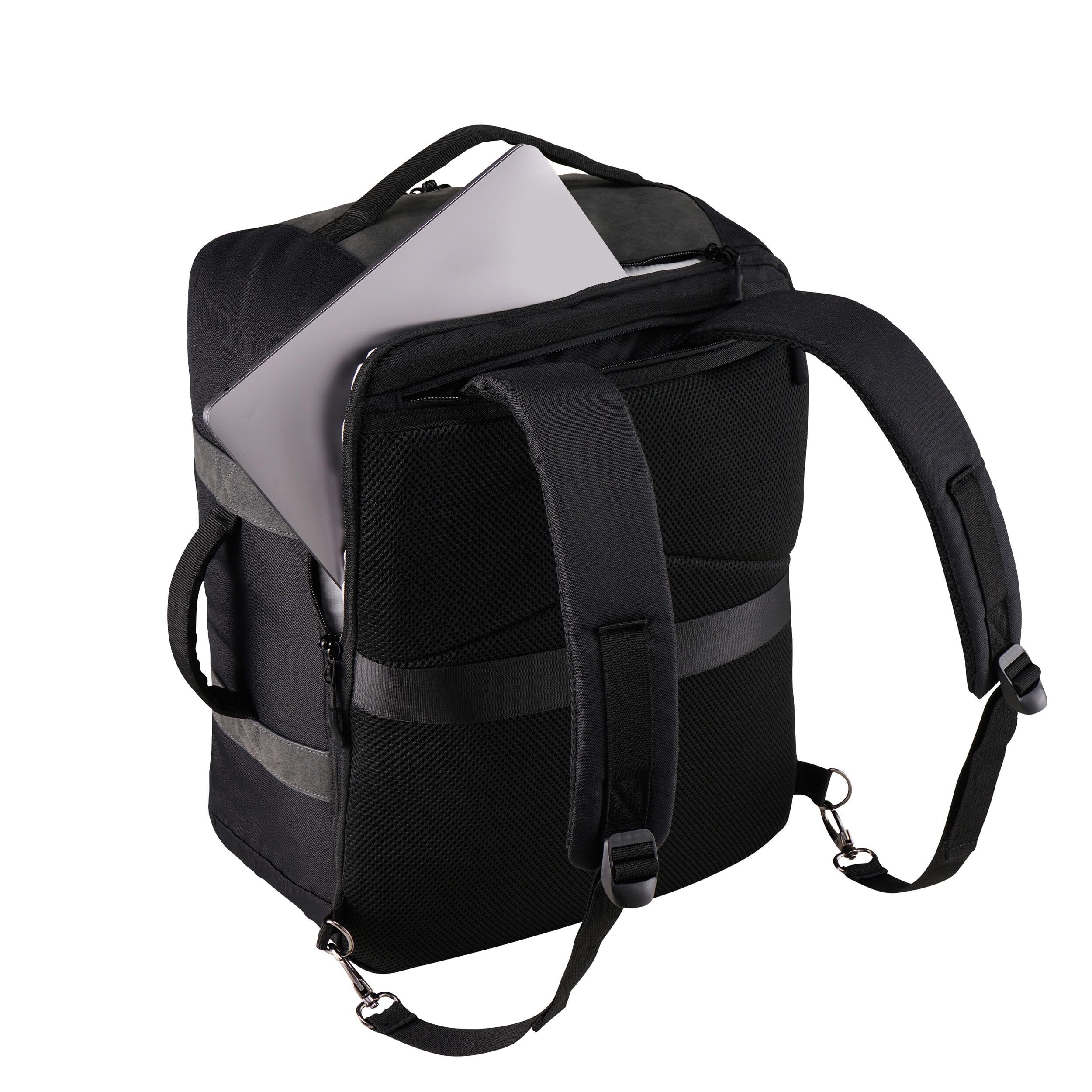 Cabin Max Plecak podręczny Manhattan 40x30x20 cm – 24-litrowy plecak podróżny wykonany z recyklingowanego RPET – Wizz Air i Ryanair Torba pod siedzenie – plecak podręczny do samolotu (czarny/złoty)