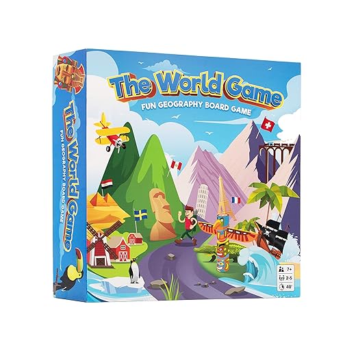 The World Game - Fun Geography Board Game - Educational Game for Kids & Adults - Cool Learning Gift Idea for Teenage Boys & Girls, 2-5 players