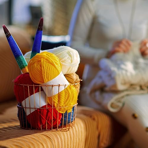 Miniatura 6 de Ommi - Ganchos de ganchillo con mango ergonómico, gancho de ganchillo hecho a mano de 7 pulgadas, aguja de tejer, tejido de hilo para manualidades,