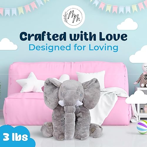 Miniatura 5 de Mello Mammalz Animal de peluche con peso de 3 libras  Juguete de elefante de peluche  Animales de peluche con peso para niños y adultos  Lindo