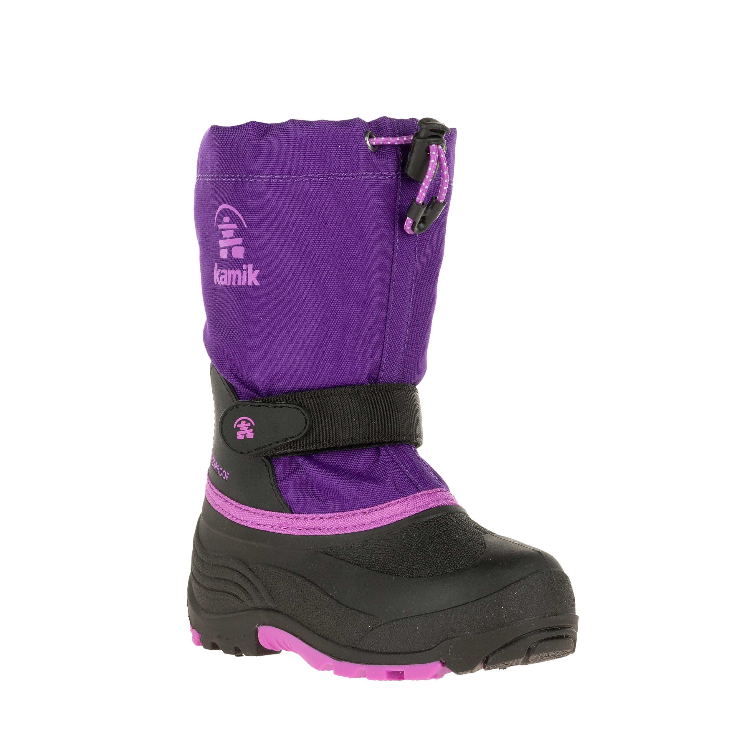Waterbug 5 Winter Adventure Boots - Waterproof Toddler Rain Boots - Waterproof Shoes for Kids - Non-Slip Water Shoes - Adjustable Fit with Durable Traction - Purple - 5 Big Kid