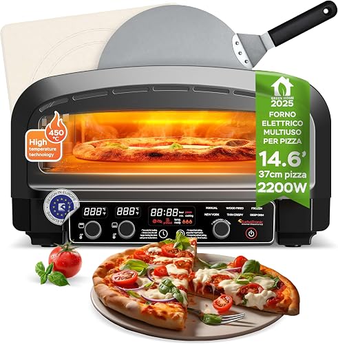 Four à pizza électrique jusqu'à 450 °C pour 37 cm (14.6")…