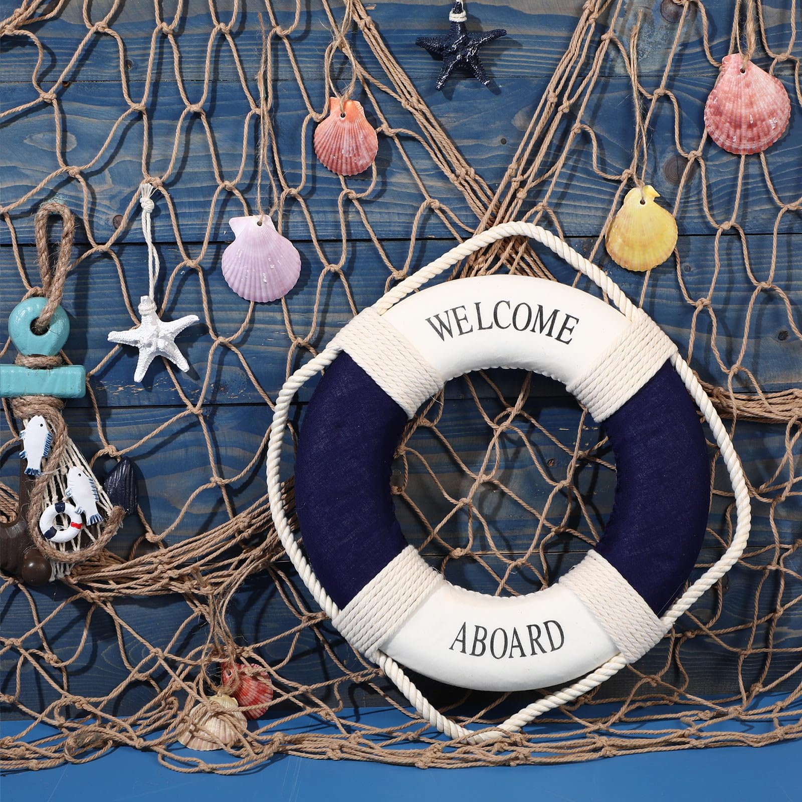 decorative fishing net singapore Marsui 11 Pcs Wooden Nautical Wall Decor Decoration, Include Fishing Net, Ship wheel, Fish Skeleton, Life Ring, Anchor, Starfish Beach Decor for Mediterranean Party (Brown) : Home & My Top Bass Lures Color:Chartreuse Tiger Glow bagley's