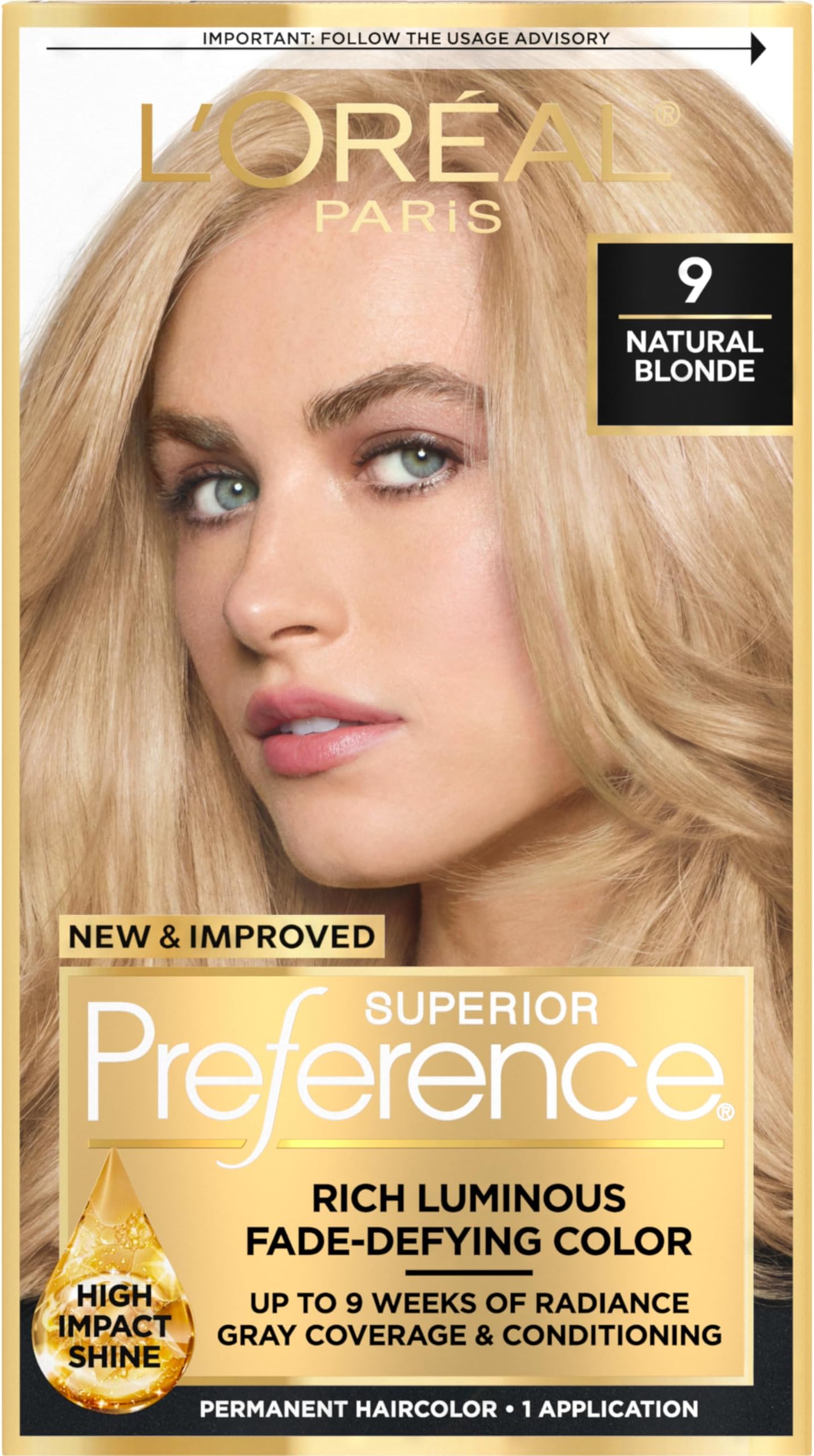 L'Oreal Preference Fade Defying Color & Shine System Permanent Natural Blonde