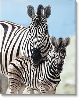 Stupell Industries Uplifting Zebra Family Mother Child Savanna Animals Canvas Wall Art, Design By Danita Delimont
