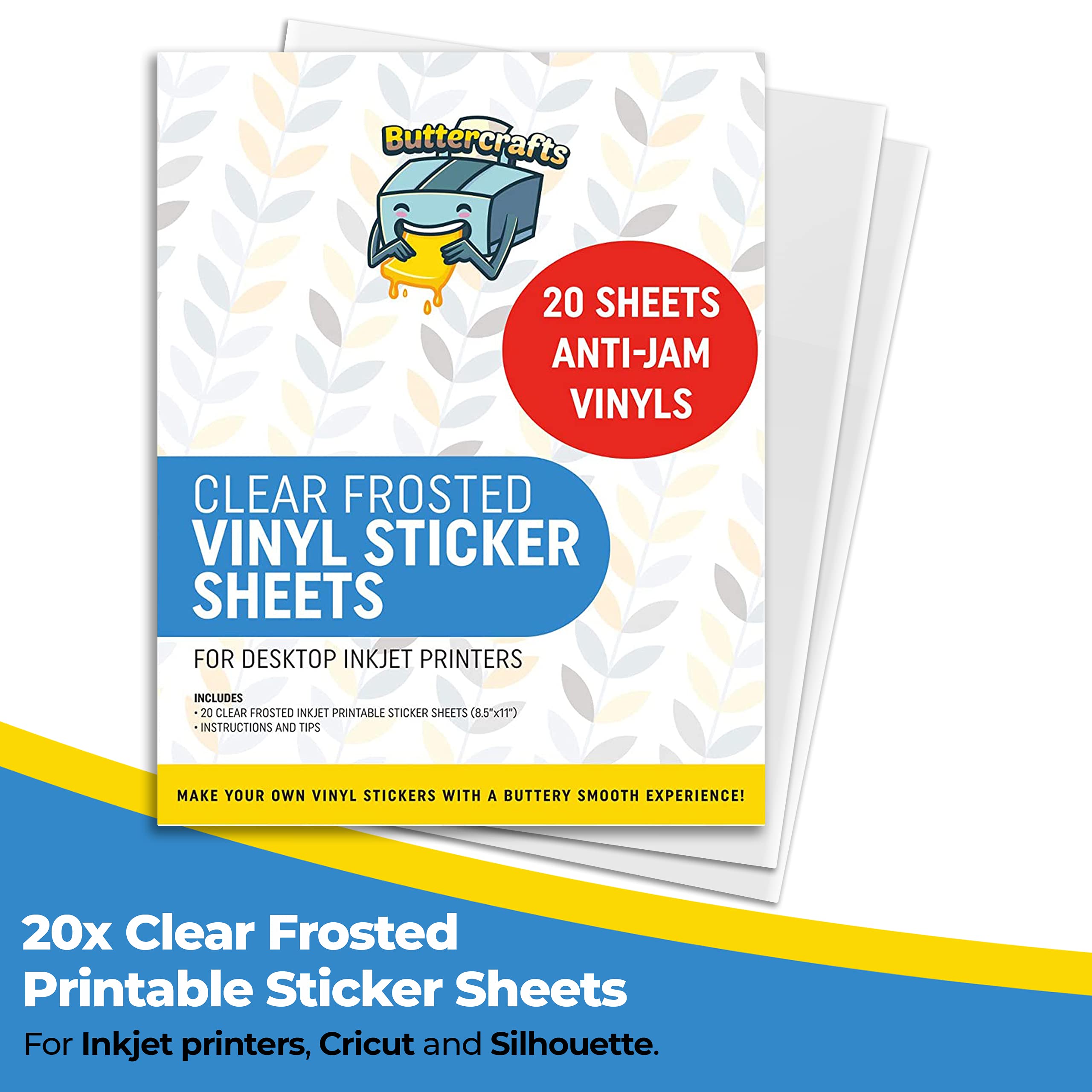 Clear Printable Vinyl for Inkjet Printer (Clear Sticker Paper